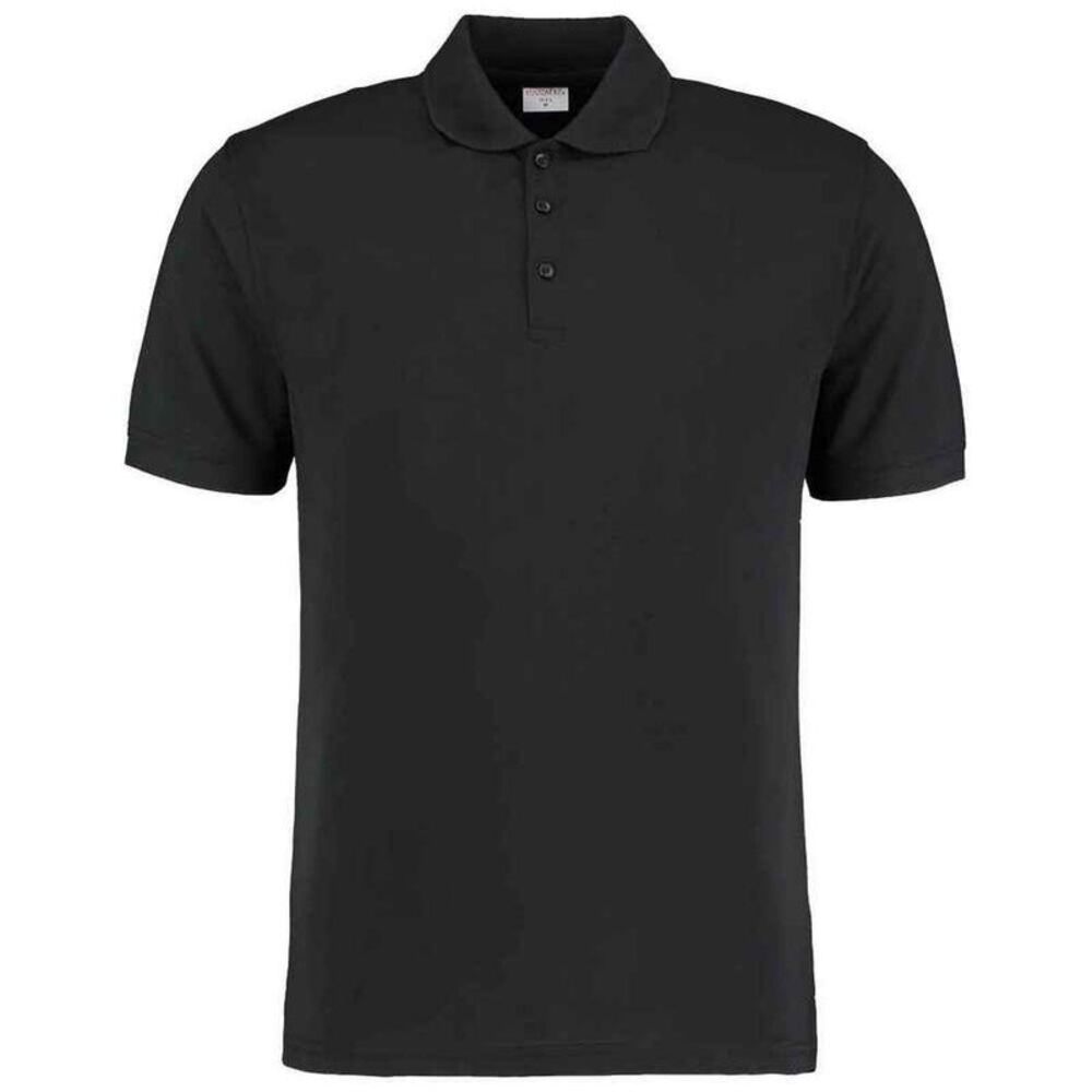 Kustom Kit Mens Klassic Superwash 60C Short-Sleeved Polo Shirt / Black
